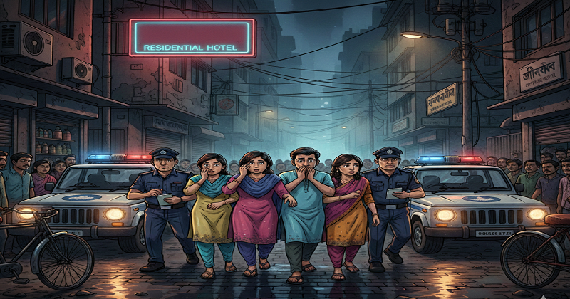 আবাসিক হোটেল থেকে ১০ তরুণ-তরুণী গ্রেপ্তার