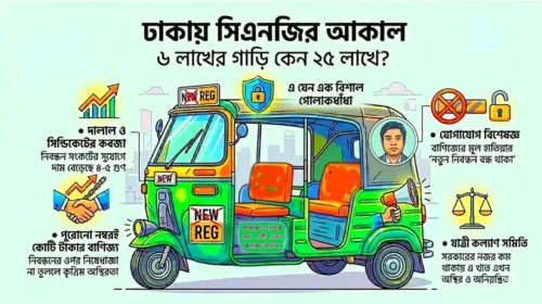 নম্বর প্লেটেই কোটি টাকার খেলা: ৬ লাখের সিএনজি ২৫ লাখ